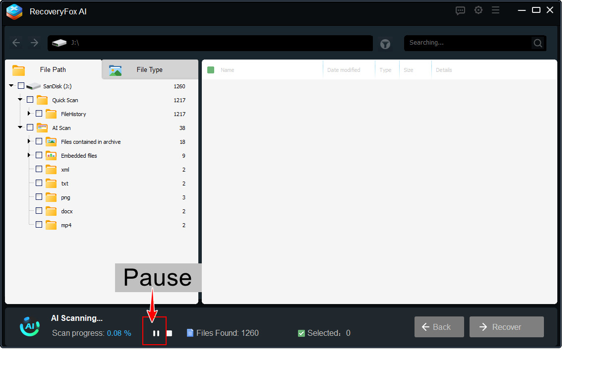 Mettre l’analyse en pause
