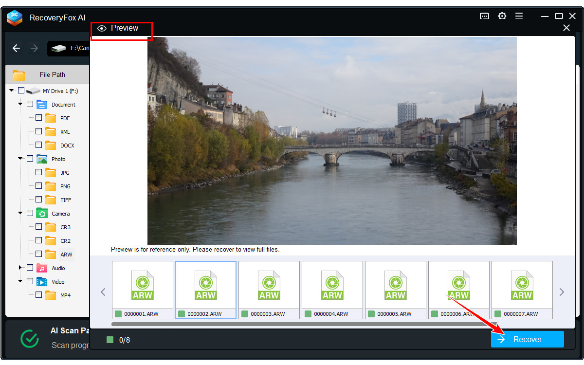 Prévisualiser et récupérer un disque formaté