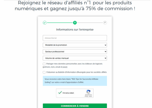 Remplir toutes les informations
