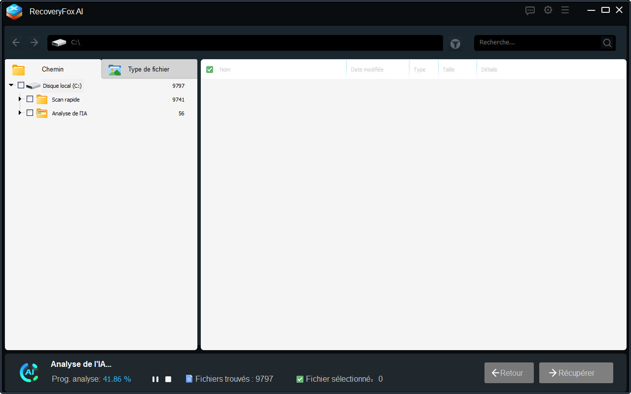 Analyser le disque interne