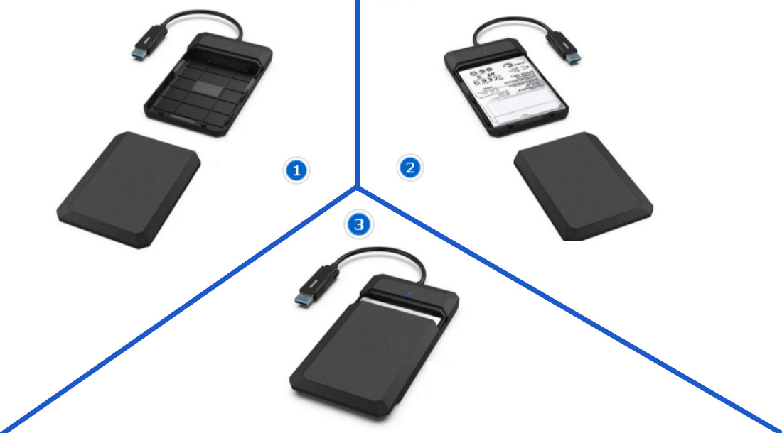 Connexion du boîtier SATA HDD à l’ordinateur